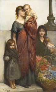 ロンドンの花売り 作： Gustave Dore